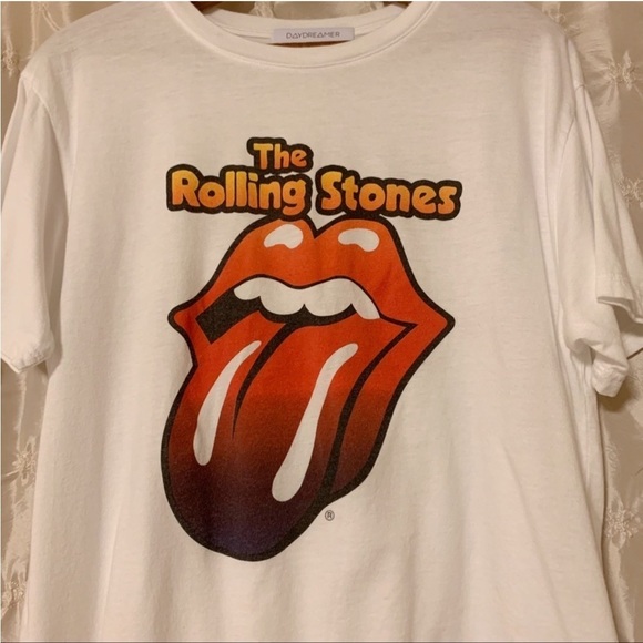 Daydreamer Rolling Stones White Lips Tee Short Sleeve T Shirt - Picture 5 of 10